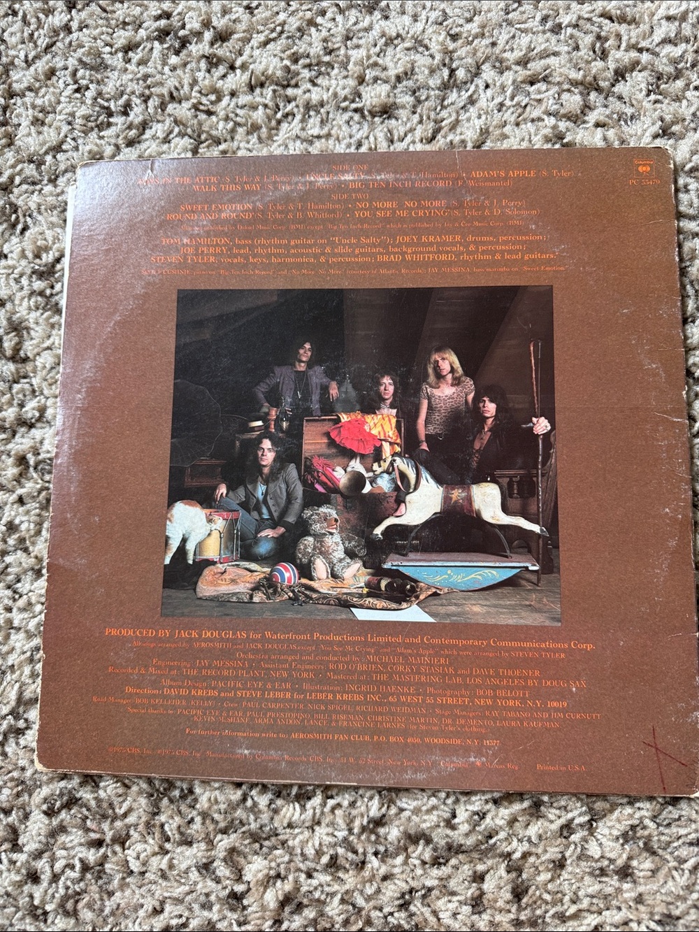 Very Vintage Aerosmith Toys in the Attic Record - Picture 2 of 2